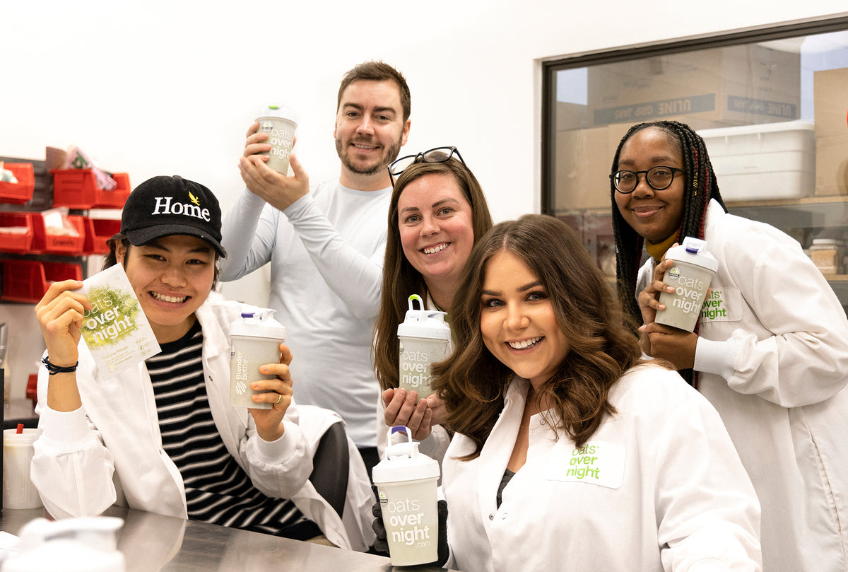 Sean Lew in the flavor lab with the team