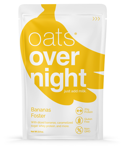 Bananas Foster Overnight Oats Protein Shake - Low Sugar